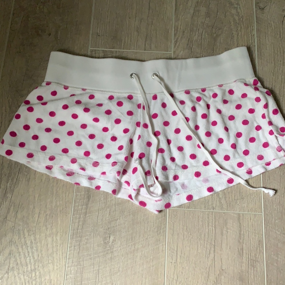 Vintage Juicy Couture polka dot terry shorts